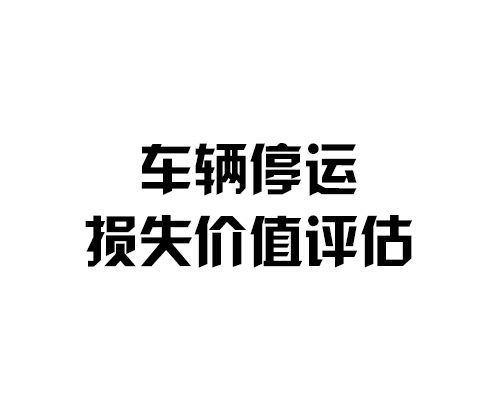 车辆停运损失价值评估